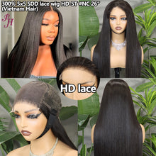 FH 300% 5x5 SDD lace wig HD lace frontal wig 100% Human Hair Lace Wig nature color