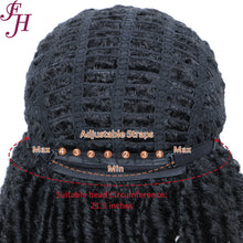 FH Afro Wigs - Grey Dreadlocks Short Twist Crochet Hair Synthetic Braided Wigs p14653