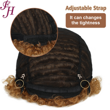 FH Brown Afro Wig -Men's 70s 80s Disco Wigs for Halloween & Cosplay   p14176