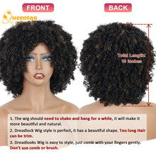FH Afro Curly Wigs Fluffy Kinky Curly Hair Wig Synthetic Soft Hair Short Curly Wig 10Inch