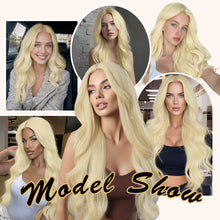 FH Blonde Lace Front Wig Long Wavy Synthetic Wig 13x3 Synthetic Lace Front Wigs 30 inch