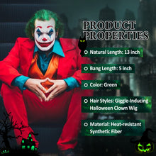 Load image into Gallery viewer, Phocas Short Green Wigs for Men Mens Wig Clown Wig 70s 80s Male Wig
