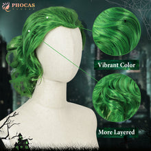 Lakihair Mens Wig Short Green Wigs for Men Clown Wig 14inch 70s 80s Male Wig