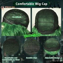 Load image into Gallery viewer, Lakihair Mens Wig Short Green Wigs for Men Clown Wig 14inch 70s 80s Male Wig
