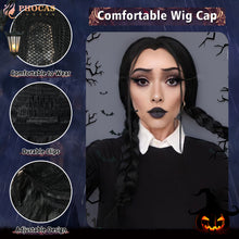 FH Creamily Long Black Wig 27'' Long Black Straight Wigs Cute Natural Syntheitc Hair P14336