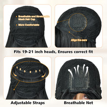 FH P12453K Black Bob Wig,Straight Synthetic Hair Wig with Bangs