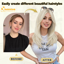 FH 17 inches Platinum blonde long straight Long Wigs for Women P15912