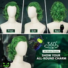 Load image into Gallery viewer, Phocas Short Green Wigs for Men Mens Wig Clown Wig 70s 80s Male Wig