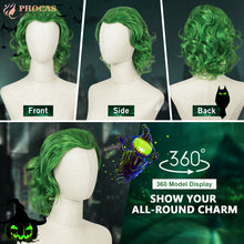 Lakihair Mens Wig Short Green Wigs for Men Clown Wig 14inch 70s 80s Male Wig