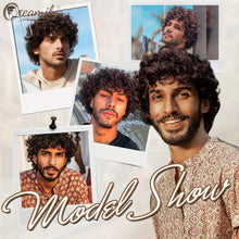 FH Men's Short Brown Curly Afro Wigs Short Hair Fully Curly Synthetic Hair 8 Inches P13926