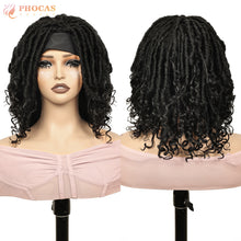 FH 15 Inch  Black Pixie Bob Headbands Wigs With Curly Ends P15426