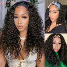 FH Creamily Black HeadBand Wigs 26inch  Loose Wave Synthetic Long Wigs    p15282