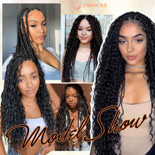 FH Boho Braid Wig 22'',Knotless Braided Wigs Double Full Lace Box Braids Wig P15242