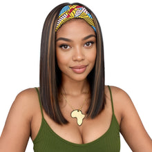 FH Brown Wigs Long Straight Headband Wig 19