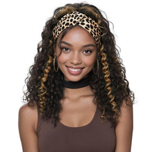 FH Curly Wigs Deep Wave Blonde Headband Wig Half Wig Synthetic, (20