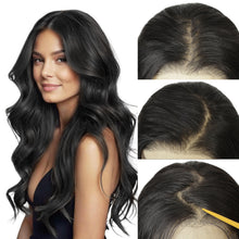 FH Invisible HDTransparent Lace Heat-resistancesynthetic fibers Long wave wig Black 26''  P15963