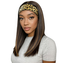 FH Brown Wigs Long Straight Headband Wig 19