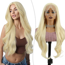 FH Blonde Lace Front Wig Long Wavy Synthetic Wig 13x3 Synthetic Lace Front Wigs 30 inch