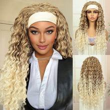 FH  Headband Wig Half Wig Wigs for Blonde Women Curly Wigs (24''-Blonde)P15414