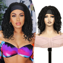 FH 15 Inch  Black Pixie Bob Headbands Wigs With Curly Ends P15426