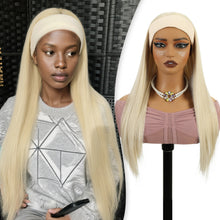 FH Straight Headband Wigs Blonde Synthetic Glueless Headband Wig 22 Inch (Blonde) P15917