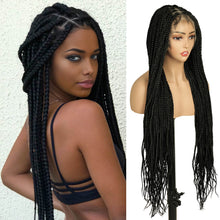 FH Box Braid Wig, 40'' Curly Knotless Braided Wig with Baby Hair P15239