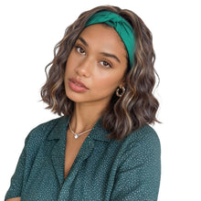 FH Headband Wig Half Wig Wavy Wigs, Brown Mixed Blonde, Water Wave Wigs 14'' P16033