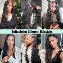 Fantasy Hair Boho Braiding Hair Bulk  1 bundle- 100g Deep Wave #1 Jet Black 100% Human Hair for Braiding,12-24inches.