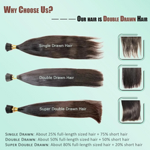Fantasy Hair Boho Braiding Hair Bulk  1 bundle- 100g Deep Wave #1 Jet Black 100% Human Hair for Braiding,12-24inches.