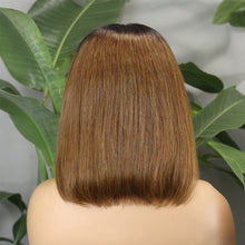 FH 4x4 HD lace closure Bob wig Straight Raw Remy Hair 12 inches