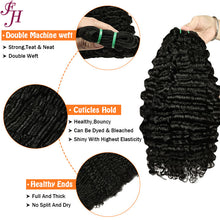 FH  Natural Black Burmese Curly Human Hair Bundles Weave Hair-1 Piece