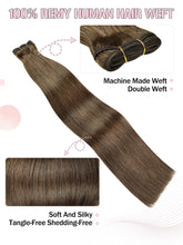 FH dark brown #4 Russian remy human hair silky straight hair weft