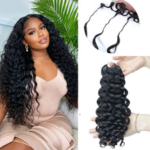 FH 100g/Pack Water Wave Crochet Human Hair Extension Knotless Pre-Seperated Feather Human Hair