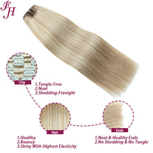 FH higlightlight blonde Remy European human hair clip in hair extension