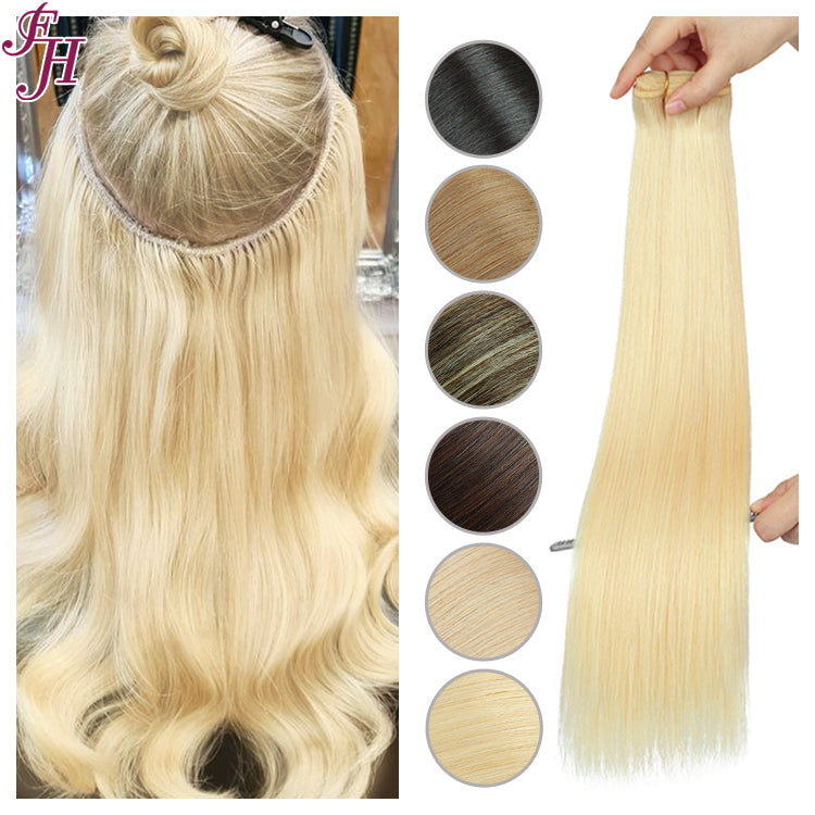 FH blonde #613 European remy human hair weft extension