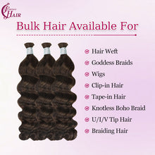 FH hair bundle no weft #4 Chocolate Brown Loose Deep Wave Human Hair Braiding Bulk - Soft & Tangle-Free