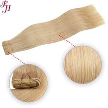 Load image into Gallery viewer, FH dark blonde color #18K remy virgin human hair weft extension