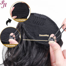 Load image into Gallery viewer, FH Wholesale Brazilian Curly Hair drawstring ponytail human hair extension
