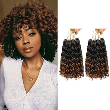 FH P14185 ombre synthetic curly hair 8 inch #1B/30 crochet braid hair-6 bags