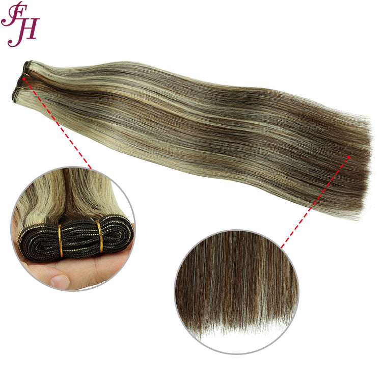 FH highlight #P4/613 high quality human hair weft extension