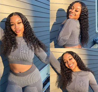 FH wholesale deep wave 4x4/13x4 lace real hair wig