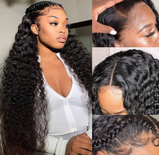 FH wholesale deep wave 4x4/13x4 lace real hair wig