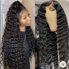 FH wholesale deep wave 4x4/13x4 lace real hair wig