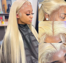 【2FH】FH 613 blonde straight 13x4 lace real hair wig