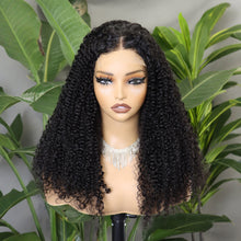 FH 280% 4x4 HD lace closure wig virgin remy hair Jerry curly#Nature Color