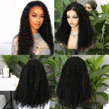 FH 280% 4x4 HD lace closure wig virgin remy hair Jerry curly#Nature Color