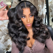 FH 300% 13x4 bouncy loose glueless lace frontal wig 100% Human Hair Lace Wig color #Nature Color