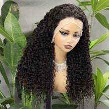 FH 280% 13x4 Full Frontal Lace Human Hair Water Wave Raw Remy Hair #Nature Color