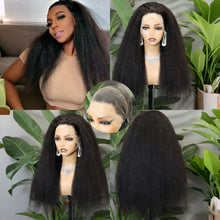 FH 280% 13x4 Full Frontal Lace Human Hair Kinky Straight Raw Remy Hair #Nature Color