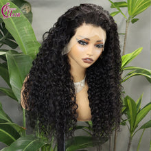 FH 280% 13x4 Full Lace Wig water wave 100% Human Hair Lace Wig Natural Color